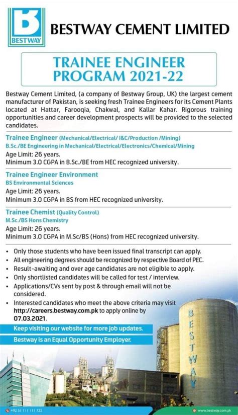 bestway cement jobs.